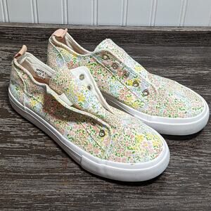 Serra Women's Canvas Slip On Floral Memory Foam Sneaker Size 8